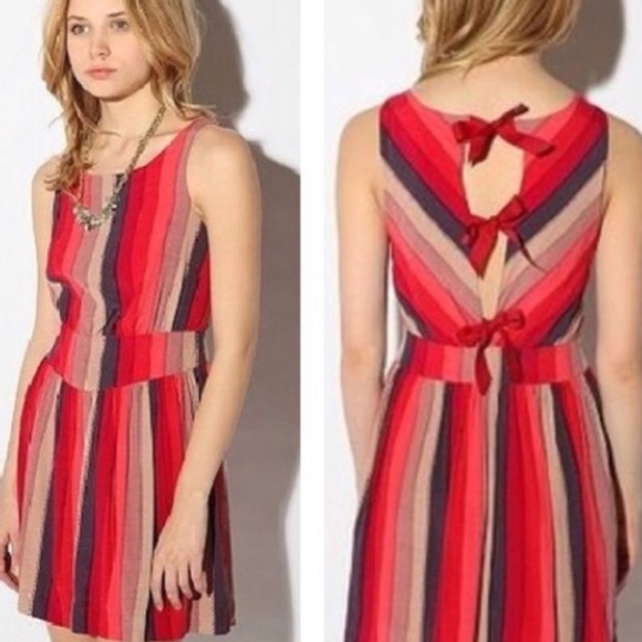 Urban Outfitters Dresses & Skirts - UO Cooperative Striped Bow Back dress Size 12